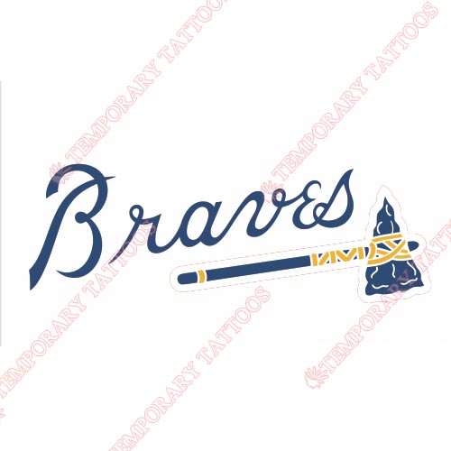 Atlanta Braves Customize Temporary Tattoos Stickers NO.1409